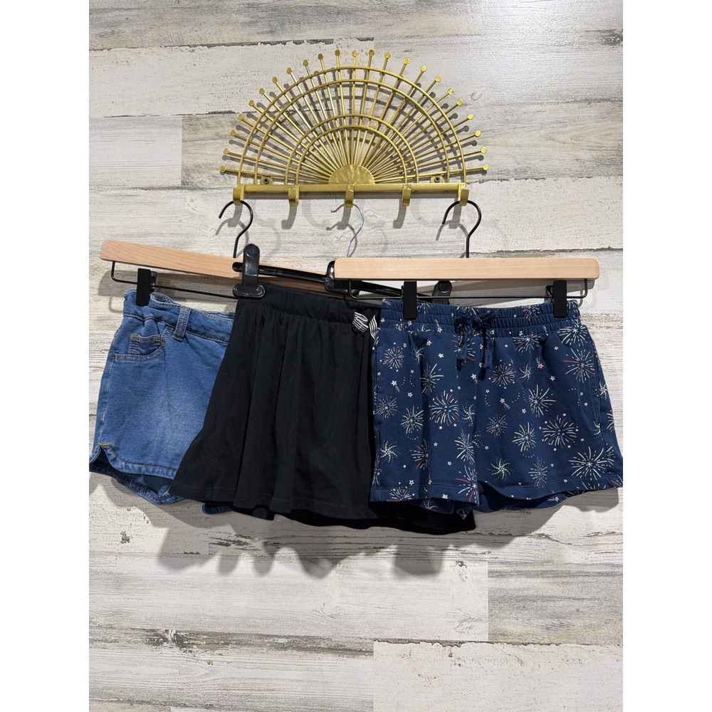 Cat & Jack Celebrate Shorts Skort Girls 7/8  Denim Patriotic‎ Summer Bundle